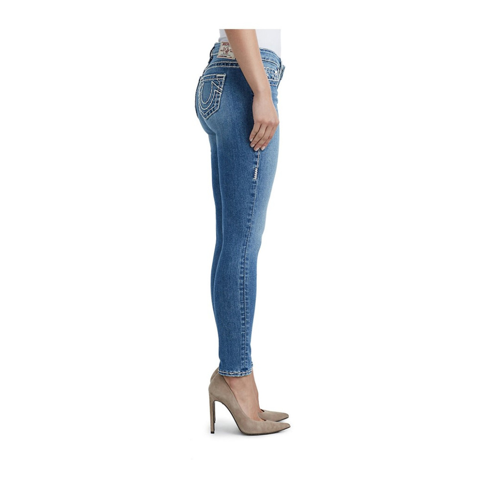 True Religion Women's Super T Stitching Skinny Fit Stretch Jeans in Size 31 - Picture 4 of 5